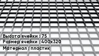 Георешетка 75 Ячейка: 400х320 пластик